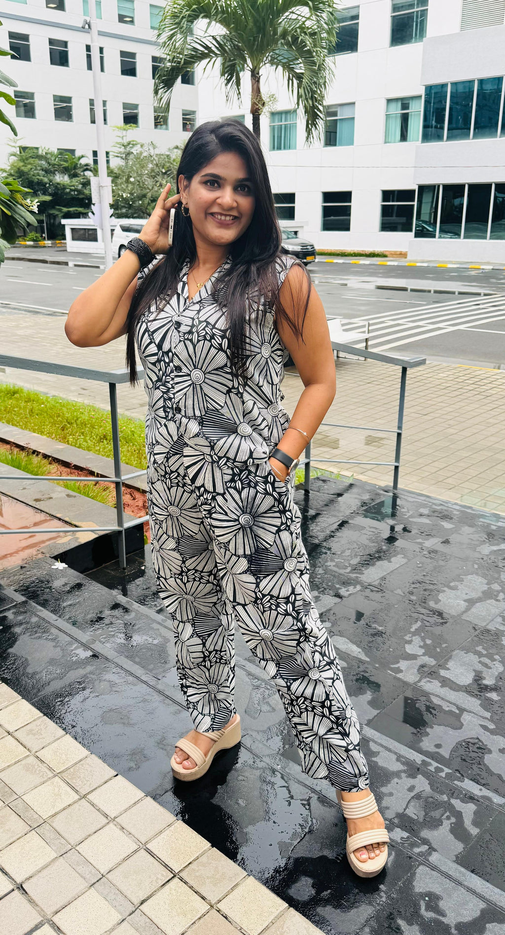 Avira - White & Black Printed Co-Ord Set 🖤