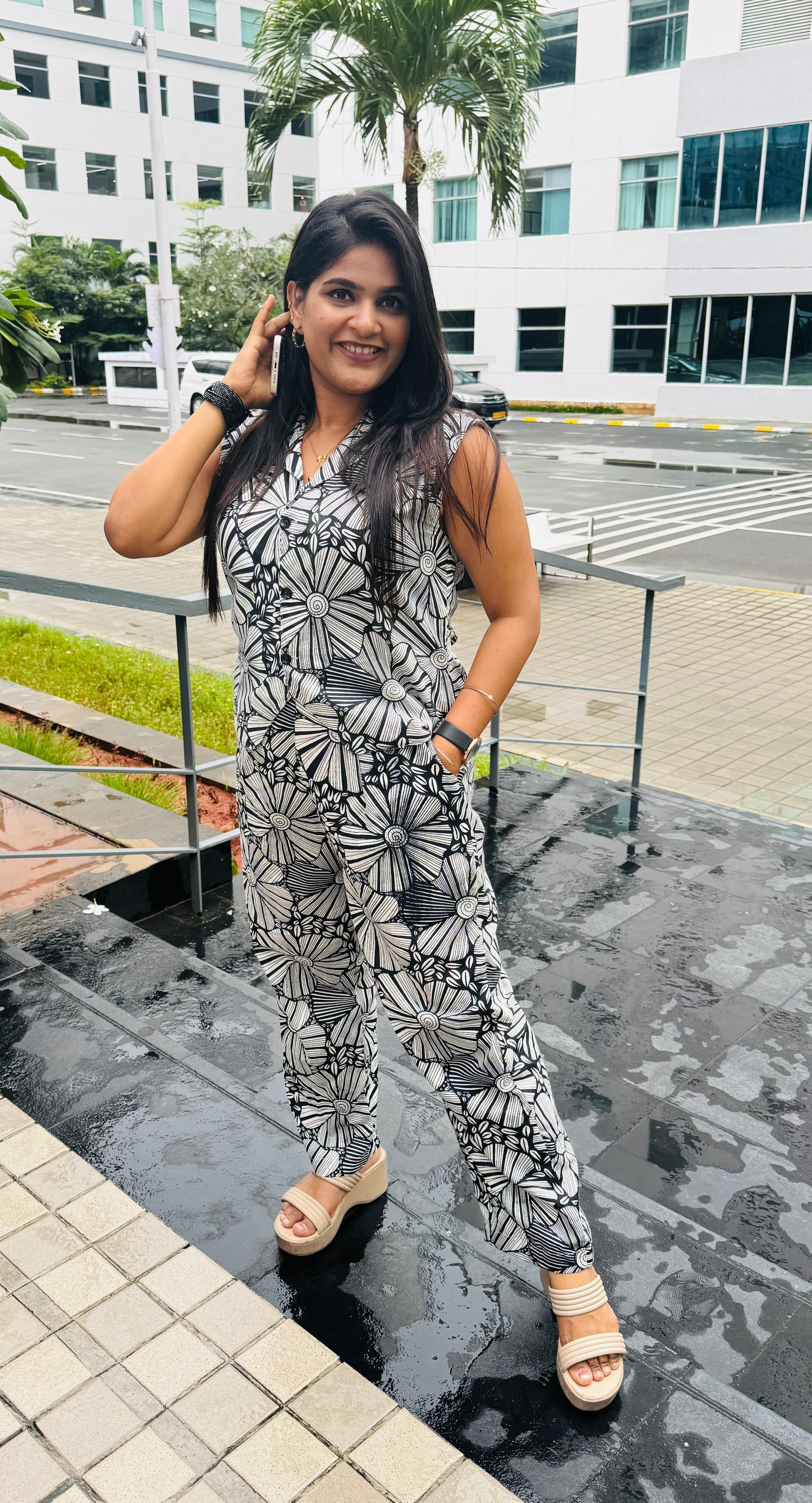 Avira - White & Black Printed Co-Ord Set 🖤