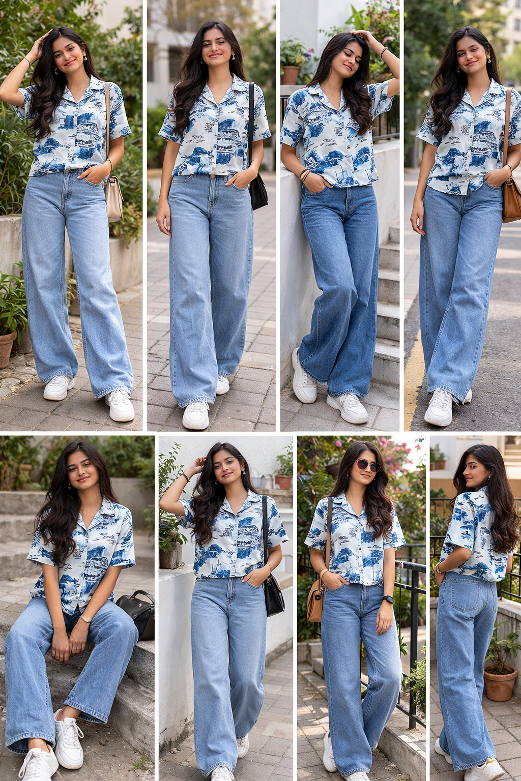 Aanya -Amalfi Coast Print Crop Shirt💙