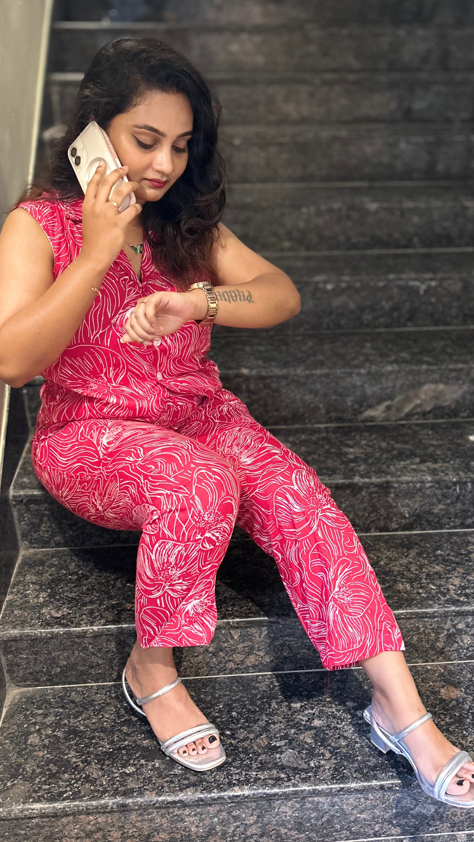 Monica - Vibrant Red Co-Ord Set❤️