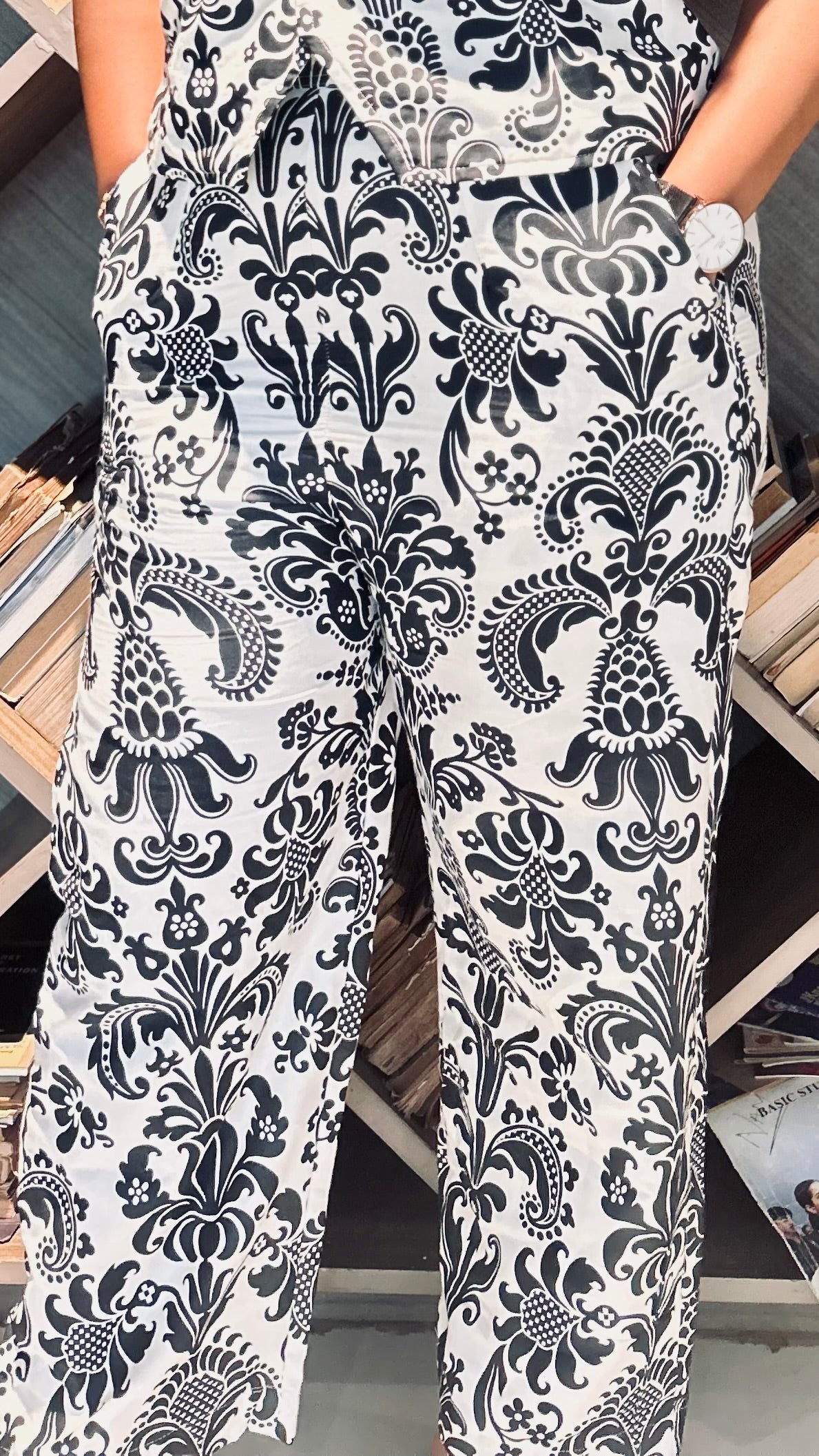 Kyra - White & Black Printed Co-Ord Set ♠️