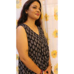 Ira - Black Leaf Printed Alia Cut Short Kurti