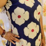 Thamarai- Blue base Floral Printed Cotton Corset Kurti💙